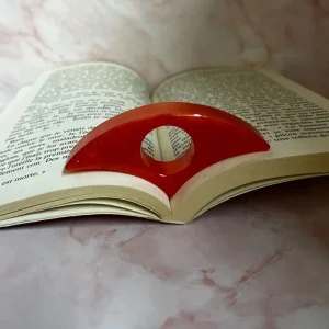 Bague de lecture orange en résine époxy