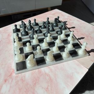 Echiquier blanc en résine époxy