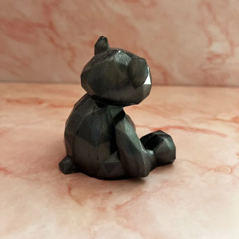 ours gris en résine époxy