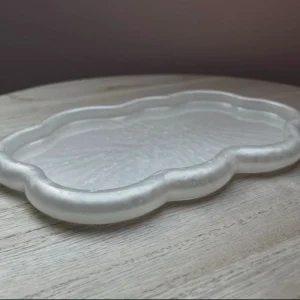 vide poche nuage blanc en résine époxy