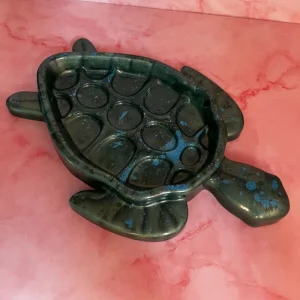 VIDE POCHE TORTUE VERT ET BLEU EN RESINE EPOXY