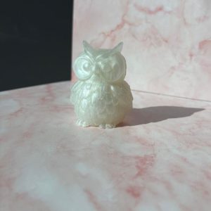 Hibou blanc en résine époxy